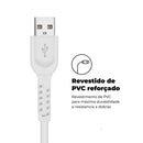 Cabo Lightning Dual Shock Branco - 1,2m Gshield (MFI - Homologado APPLE)